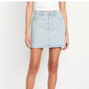 Old Navy Mid-Rise Jean Skirt, Wow Mini Skirt, Size 4